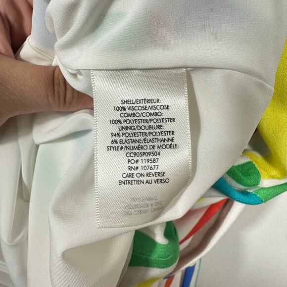 Alice & Olivia Dress Janan Rainbow Striped Maxi Belted Sleeveless Maximalist 8 - Picture 11 of 14